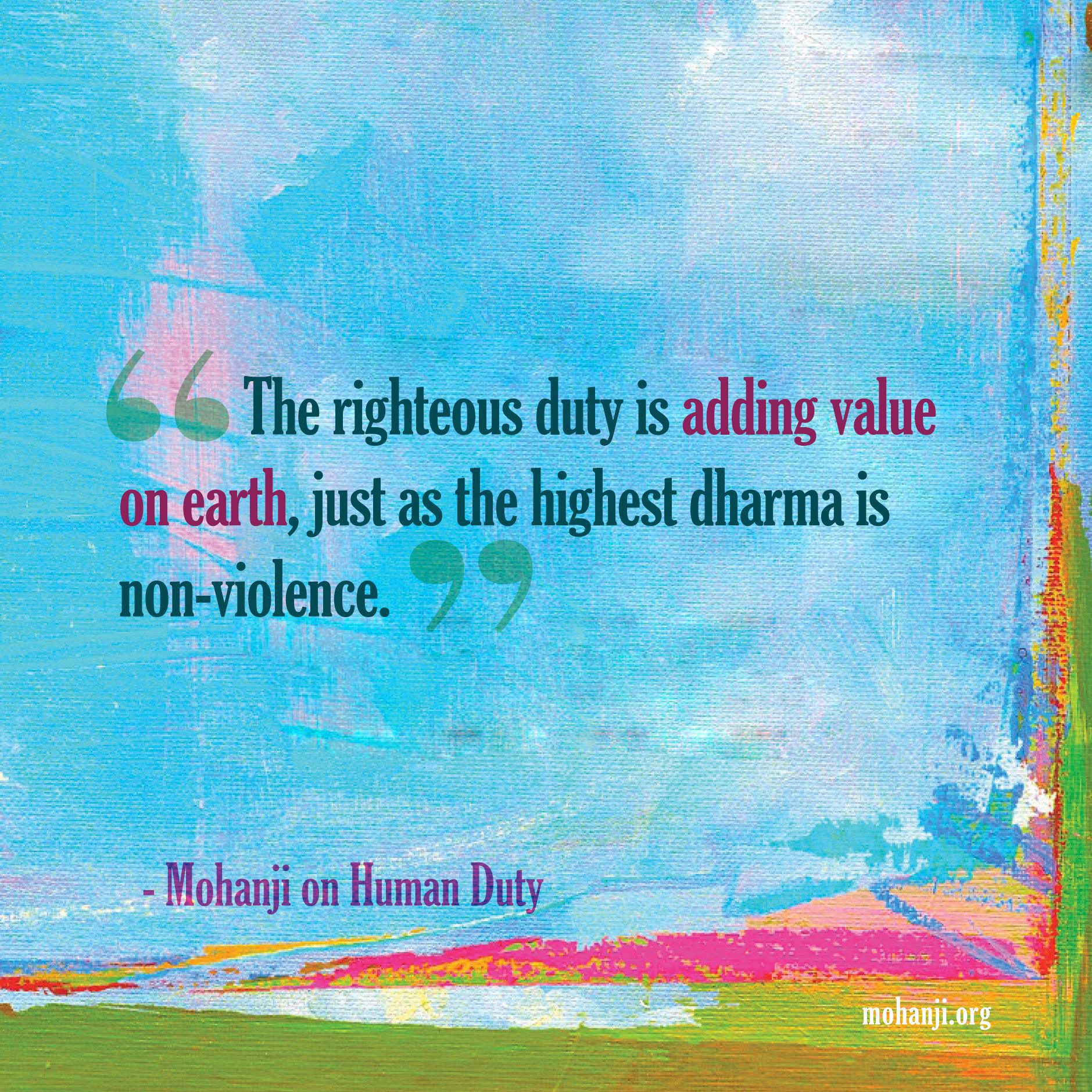 Mohanji quote - Human duty
