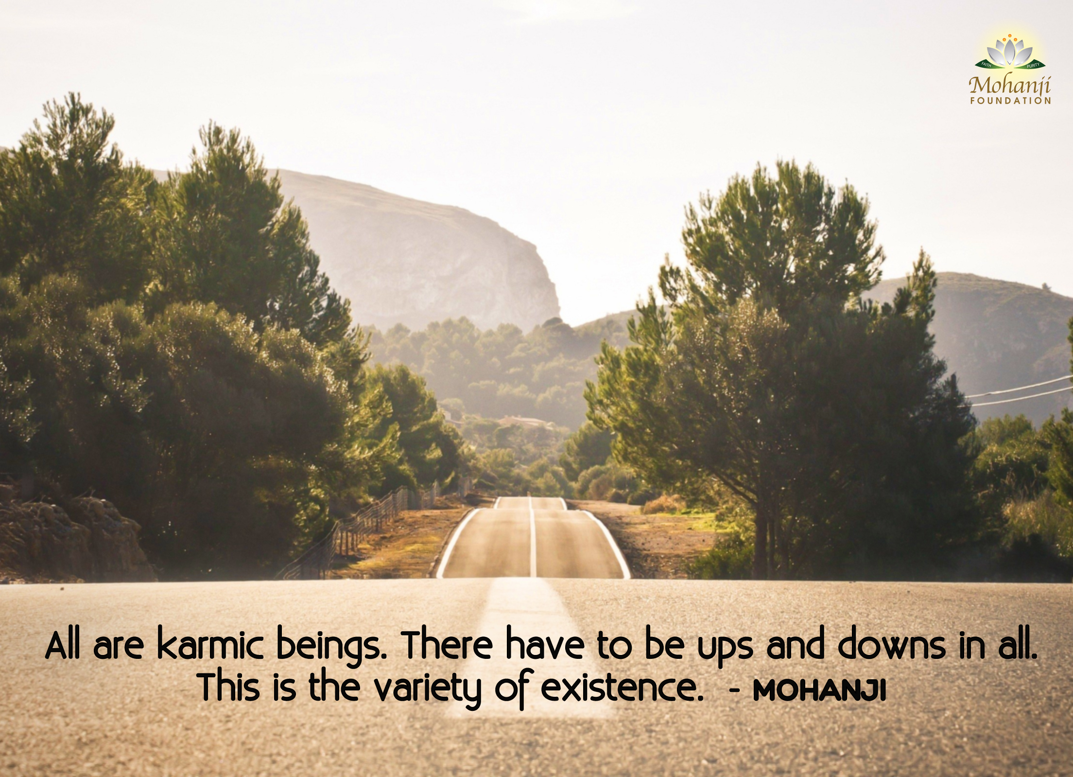 All are karmic beings. There have to be ups and downs in all. This is the variety of existence.  - Mohanji